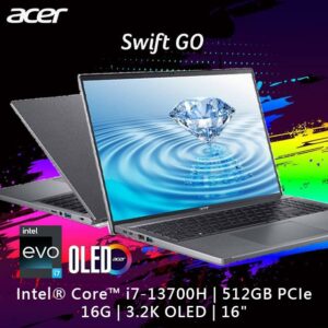 ACER Swift GO SFG16-71-71EZ 灰(i7-13700H/16G/512G PCIe/W11/3.2K OLED/16)回收筆電